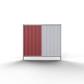 Mobile fence Trapez | Sheet metal panel: red / white | height: 2.00 m